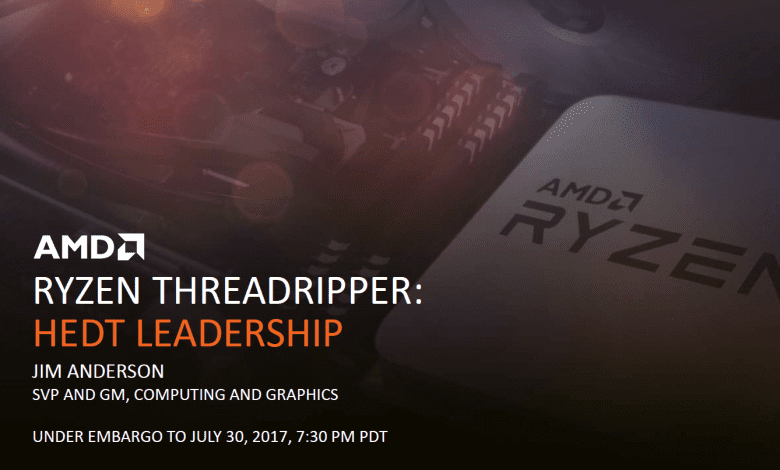 amd ryzen threadripper presentacion