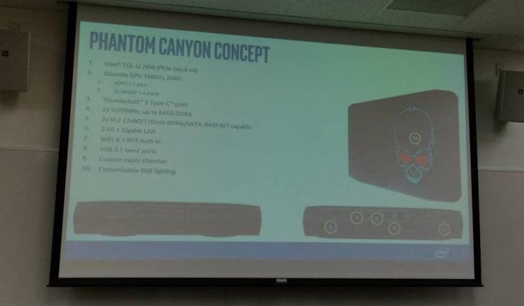 intel phantom canyon tiger lake nuc
