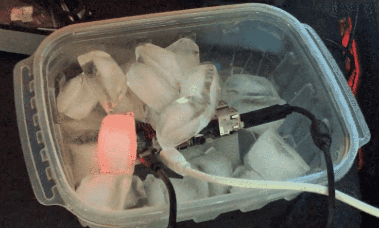 raspberry pi 4 hielo