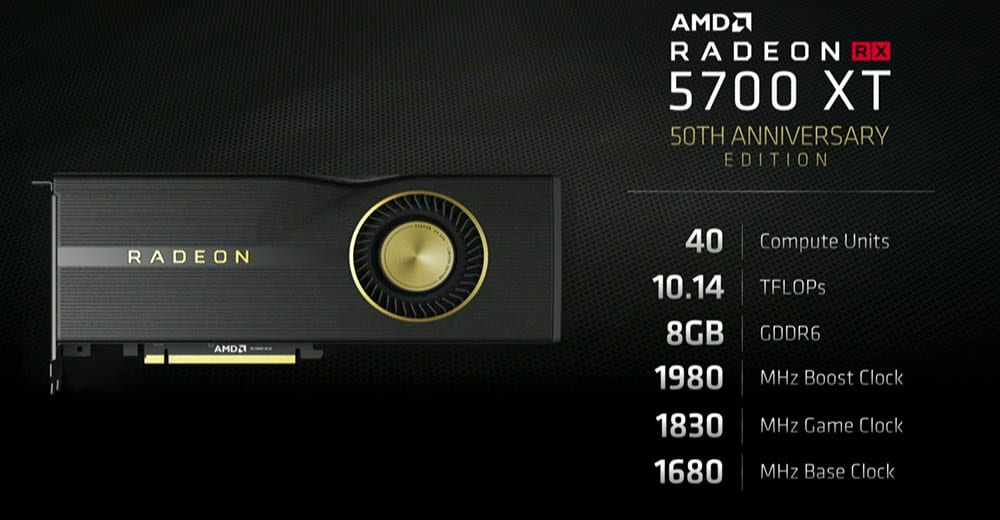 AMD RX 5700 XT 50TH Anniversary Edition e3 2019